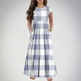 thumbnail image 2 of Tranfacy Robes d'Été pour Ados, Robes d'Été pour Filles, Robe d'Été pour Filles de 6 à 12 Ans à Manches Courtes, Col Rond, Décontractée, à Pois, Robe Longue Ample et Confortable, 2 of 7