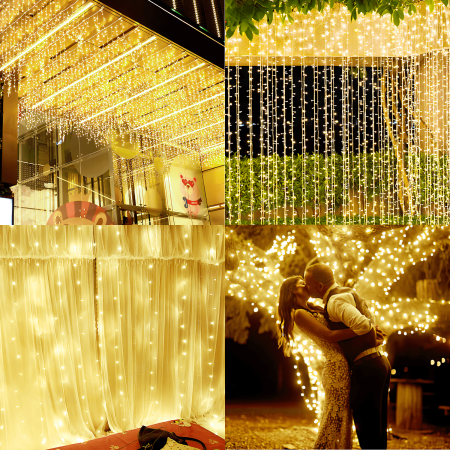 Agptek Fairy Curtain Lights 3m 3m Window String Lights 300 Led