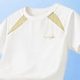 thumbnail image 5 of KPOPLK Toddler Boys Summer Active Clothes Athletic Short Sleeve Shirt Quick Dry Mesh Shorts Set Kids Sports Outfit 3-15T Size 9-10 Years,Green, 5 of 6
