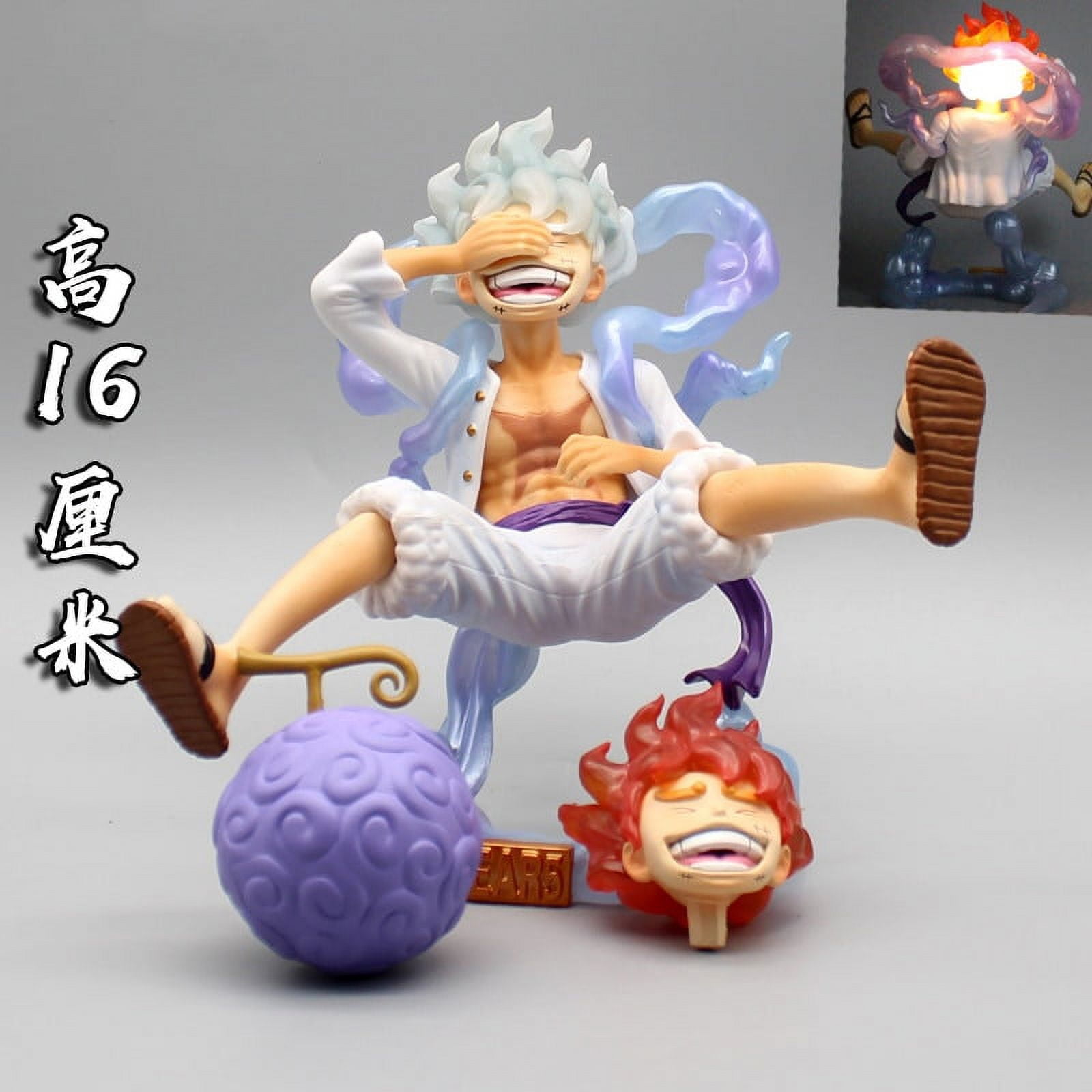 Jiehechuang One Piece Figures Luffy Gear 5 Nika Sun God Pvc Anime Figurine Variety Action Collectible Figma Model Doll Toy For Children Other