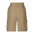 thumbnail image 4 of Bermuda Shorts for Women Cargo Shorts Knee Length Shorts Casual Pants (Khaki L), 4 of 5