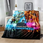 Soft and Warm M-Minecraft Blanket Featuring My World Sandbox Game Characters 3D Print Fleece Throw Blanket