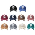 thumbnail image 2 of Maytalsory Ladies Letter C Snap-back Hat Comfortable And Breathable Adjustable Cap Sun Protection Light-weight brown, 2 of 6