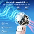 thumbnail image 4 of Juyafio Cutting-Edge Tech with 199 Speed Cooling Portable Small Fan&Handheld Fan,Foldable Desktop Fan,4000mAh, USB Rechargeable And Quiet Personal Fan For Home, Office, Travel & Outdoor Use (Pink), 4 of 18