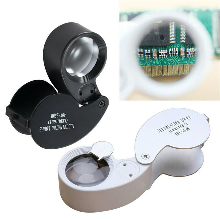 Kiplyki Wholesale 40X Magnifying -Loupe Jewelry Eye Glass Magnifier LED  Light Jewelers -Loop Pocket 