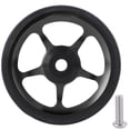 thumbnail image 1 of [Brand] Roue Facile de Conversion pour Remorque de Vélo Pliable 60 mm, Roulette de Remplacement en Alliage d'Aluminium Noir et Plastique avec Roulement Résistant à l'Usure 6 mm, Anneau en Caoutchouc Plat à Grande Zone de Contact, Rapide Sans Outils, 1 of 6