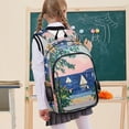 thumbnail image 7 of FORMRS Unisex School Backpack 17" Student Travel Bag with Laptop Compartment, Colorful Seaside, 7 of 7
