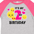 thumbnail image 4 of Inktastic Its My 2nd Birthday with Smiling Emoticons Girls Toddler T-Shirt, 4 of 5