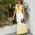 thumbnail image 3 of Robe Sans Manches en Forme de Carton de Lait Banane Robe de Soirée Femme Élégante Luxe, 3 of 5