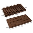 thumbnail image 2 of 2 piezas de chocolate, molde para galletas, molde de silicona para hornear, adecuado para restaurantes, familias, 2 of 6