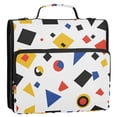 thumbnail image 5 of FORMRS Zipper Binder with Shoulder Strap 2-inch Ring 500 Sheet Capacity File Bag, Black Simple Shapes, 5 of 5