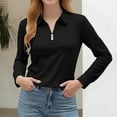 thumbnail image 2 of UJNDER Long Sleeve V Neck Casual Tops for Women Stylish and Comfortable Everyday Wear Black XXL, 2 of 5