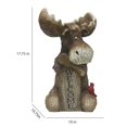 thumbnail image 2 of Hi-Line Gift Ltd 75624-B Moose with Cardinal Garden Welcome Sign, 2 of 6