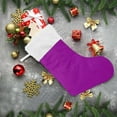 thumbnail image 2 of SKYSONIC Christmas Stocking Personalized Solid Color Large Candy Stocking Hanging Gift Xmas Stockings Decoration 2 PCS for Family Holiday Party Ornaments Decor Fireplace, 2 of 7