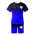 thumbnail image 3 of toraway Ensemble Court pour Hommes 2 Pcs Chemise Mode Décontractée Été Manches Courtes Col Rond Sport Dégradé T-Shirt Manches Courtes TG, 3 of 4