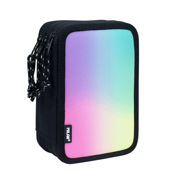 Estuche Escolar MILAN C/3 Pisos S-SUNSET Negro 081364SNK1