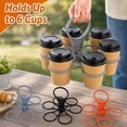 thumbnail image 3 of Collapsible Drink Carrier 6-Cup Holder with Handle – Foldable, Portable, Reusable Beverage Caddy – Travel-Friendly, Spill-Resistant, blue,collapsible drink carrier, 3 of 10