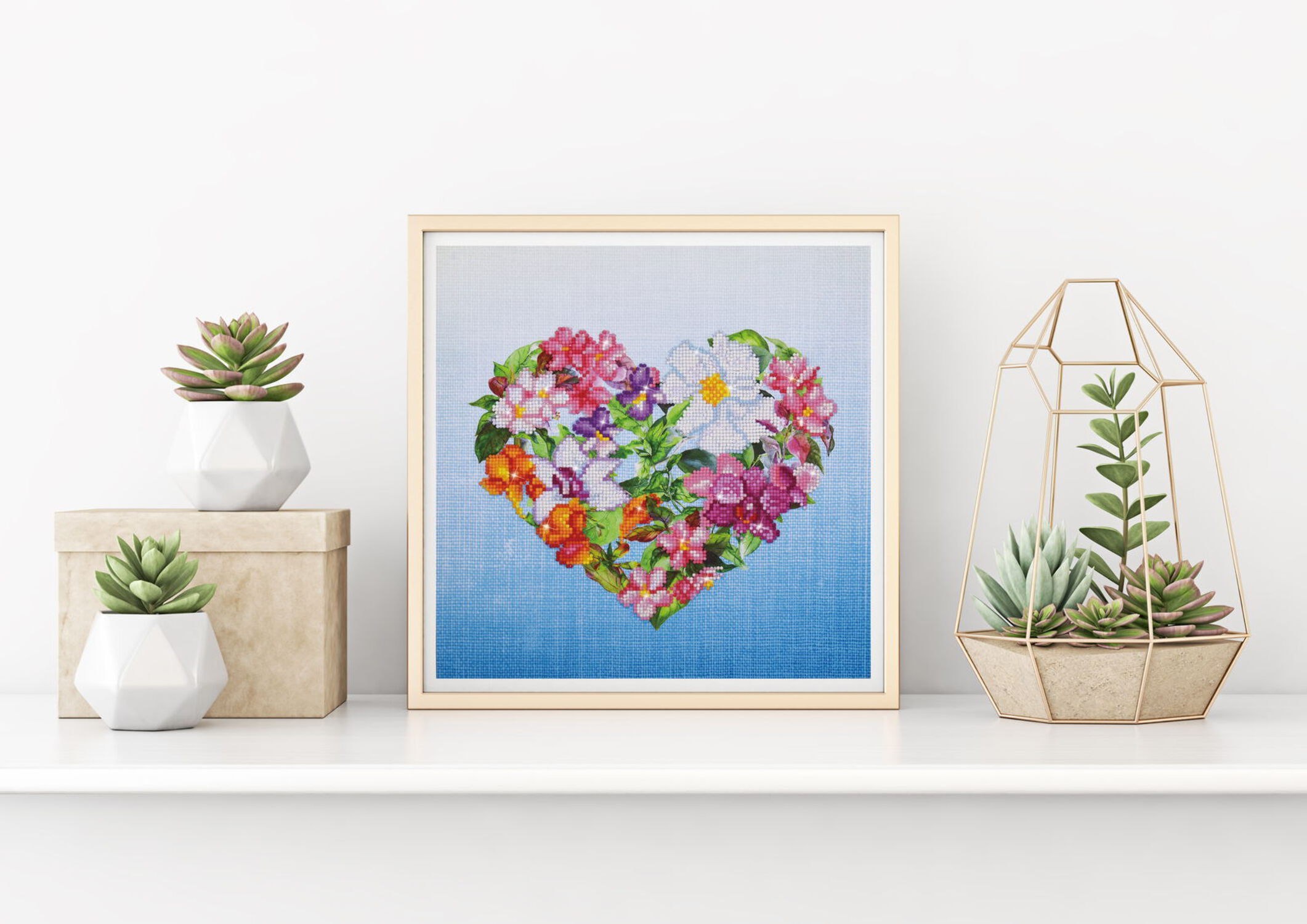 Diamond Dotz Flower Heart Floral Diamond Painting Kits for Adults - Diamond Art Kits a Relaxing Creative Craft Kit with Dotz Gems 15"x15"