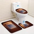 thumbnail image 1 of ABPHQTO 3d render abstracto alto iluminado pasillo vacío interior paredes de hormigón resplandeciente li Juego de alfombras de baño de 3 piezas Alfombra de baño Alfombra de contorno y tapa de inodoro ABPHQTO Cont-CHAPPLE-25458, 1 of 2