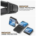 thumbnail image 2 of for Samsung Galaxy Z Flip 7 Case with Tempered Glass Screen Protector & Hidden Foldable Kickstand & Hinge Protection, Support Wireless Charging Matte Slim Thin Full Body Phone Cover, Black, 2 of 7