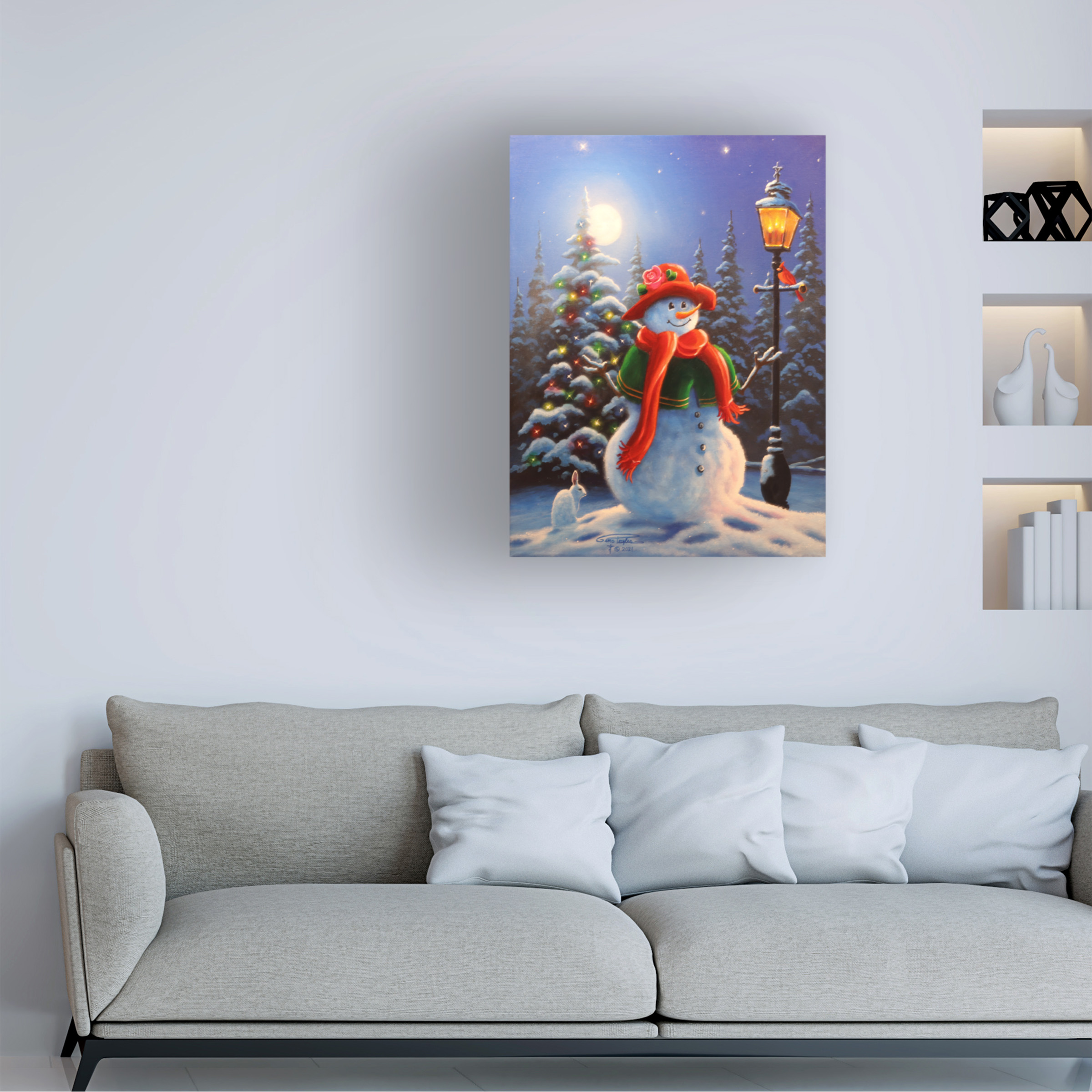 Geno Peoples 'Christmas With Friends' Canvas Art