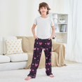 thumbnail image 6 of Purple Pink Hearts Pattern Pajama Pants Soft Lightweight Lounge Pants Bottoms Sleep Pants Warm Comfy, 6 of 9
