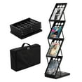 thumbnail image 1 of VEVOR Foldable Magazine Display Rack, 4-Tier Brochure Literature Display Stand, Portable Catalog Brochure Holder Stand with Carrying Bag for Office Trade Show Exhibitions, 4 Pockets, 1 of 9