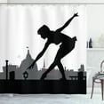 thumbnail image 1 of Ambesonne Ballet Shower Curtain, Little Ballerina Rooftop, 69"Wx70"L, Charcoal Grey Dimgray, 1 of 3