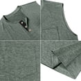 thumbnail image 4 of LTTVQM Sleeveless Shirts for Men Cotton Button Up Henley T Shirts Regular Fit Muscle Cut Off Casual 2026 Summer Work Beach Gym Tank Tops Army Green XL, 4 of 7