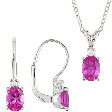 3 Carat T.g.w. Created Pink Sapphire And