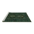 thumbnail image 2 of Ahgly Company Machine Washable Indoor Rectangle Persian Turquoise Blue Traditional Area Rugs, 8' x 10', 2 of 4