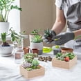 thumbnail image 6 of 8 Pack Unfinished Wooden Box, 6 x 6 Inch Square Rustic Wooden Box Storage Organizer Boxes Small Wood Boxes for Crafts, Centerpiece, Home Decor, Storage, Collectibles, Succulent, Drawer, 6 of 8