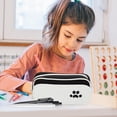 thumbnail image 4 of Usmixi Deals Paw Print Multilayer Pen Bag For Middle And Primary School Large Capacity Stationery Box Design Style Student Pencil Storage Bag, 4 of 5