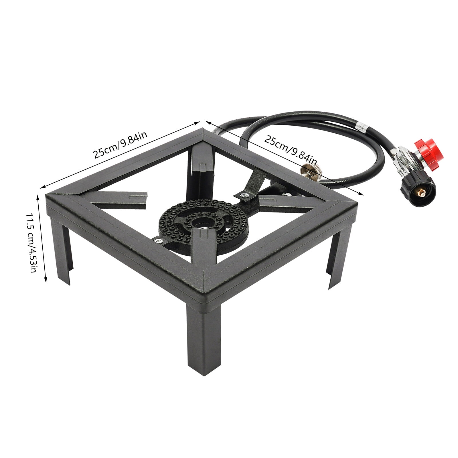 Portable Single Burner Outdoor Gas Stove Propane Cooker with Adjustable Hose