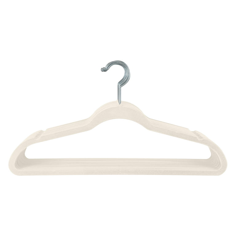 Kids White Velvet Suit Hanger (11 5/8 X 3/16)