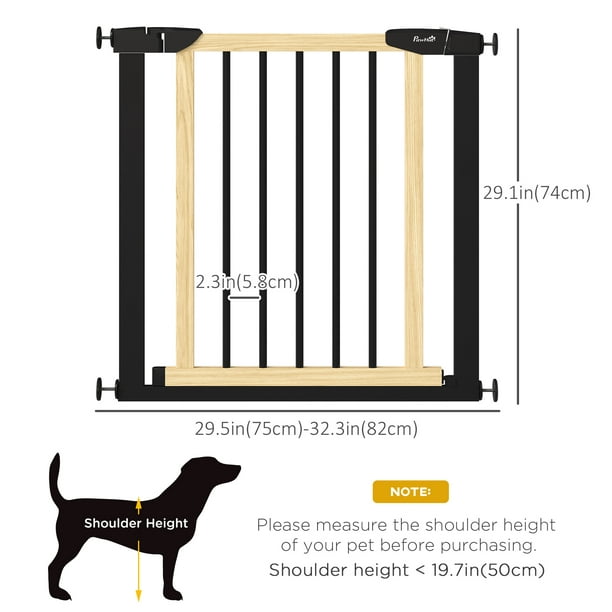 PawHut Barrière de sécurité de 29.5 à 32 pour petits chiens