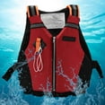 thumbnail image 1 of Adult Life Jacket, Life Vest Polyester Material Whistle Included Reflective Strip  For Adult For Emergency For Under 95kg, 1 of 8