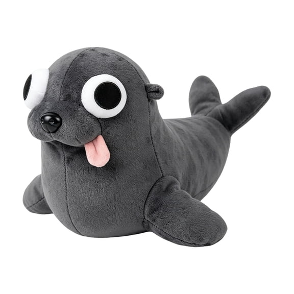 Funny Gray Seal - Adorable Big Stuffed Animal with Playful Tongue Out for Kids and Adults Soft Cuddly Marine Companion Toy Idea