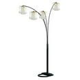 thumbnail image 3 of Lighting Fixtures, BLACK 4-HEAD CRYSTAL INSPIRED ARCH FLOOR LAMP, Table Lamps, Floor Lamps,, 3 of 4