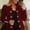 Wine red, variant on -Women's Solid Color Double-Breasted Knit Blazer - Long Sleeve Cardigan Collar Jacket with Button Cuffs, All-Season Casual Office Wear