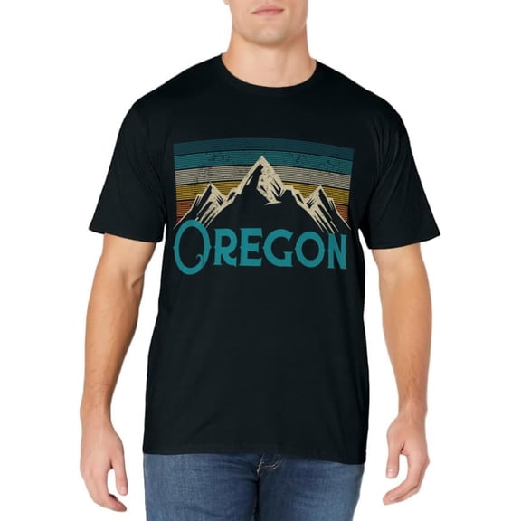 Oregon Vintage Mountains Retro Hiking Souvenir Gift T-Shirt
