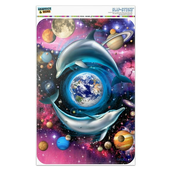 Dolphin Earth World Solar System Yin Yang Home Business Office Sign