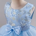 thumbnail image 5 of JAJAHO Flower Girl Dress For Wedding Tutu Tiered Dresses Floral Embroidered Sleeveless Mesh Layered Bow Maxi Ball Gown Birthday Formal Party Wear 4-14Y, 5 of 8