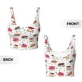 thumbnail image 6 of Rateoe Birthday Cake Print Womens' Sports Bras Scoop Neck Sports Vest- Padded U Back Seamless High Impact Support, 6 of 7