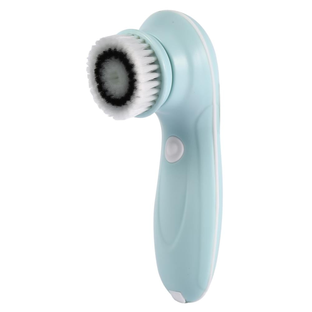Qiilu 2 Colors Fashion USB Rechargeable Electric Rotating Facial Cleansing Brush Soft Face