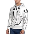 thumbnail image 3 of Naloa Cute Ghost Simple Drawing Men's Casual Hooded Collar Drawstring Hoodies Pullover Sweatshirts Casual Long Sleeve Shirts-X-Large, 3 of 7