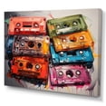 thumbnail image 2 of Designart "Pop Art Cassette Collection III" Music Canvas Print, 2 of 5