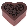 thumbnail image 2 of QIILU Wooden Music Box,Wooden Craft Musical Box Heart Shaped Music Box Birthday Kids Gift, Music Box Gift, 2 of 8
