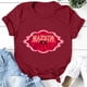thumbnail image 4 of Hazbin Hotel Moda Mujer Casual Impreso Manga Corta Cuello Redondo Pullover Tops Rojo/2XL, 4 of 4