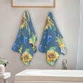 thumbnail image 4 of Coolnut Sunflower Soft Hand Towels, 2 PcsAbsorbent Bath Towel Decorative Fingertip Towels for Bathroom Gym Spa Hotel Beach Swimming Pool,14.4"x 28.3", 4 of 6
